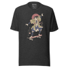 Samurai Skateboard Ukiyo-e Unisex T-Shirt - Dark Grey Heather / S