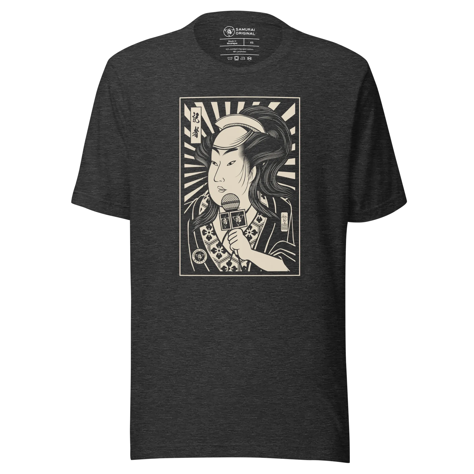 Onna Bugeisha Speaker Reporter Japanese Ukiyo-e Unisex T-Shirt - Samurai Original