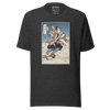 Samurai Ski 2 Winter Sport Ukiyo-e Unisex T-Shirt - Dark Grey Heather / S