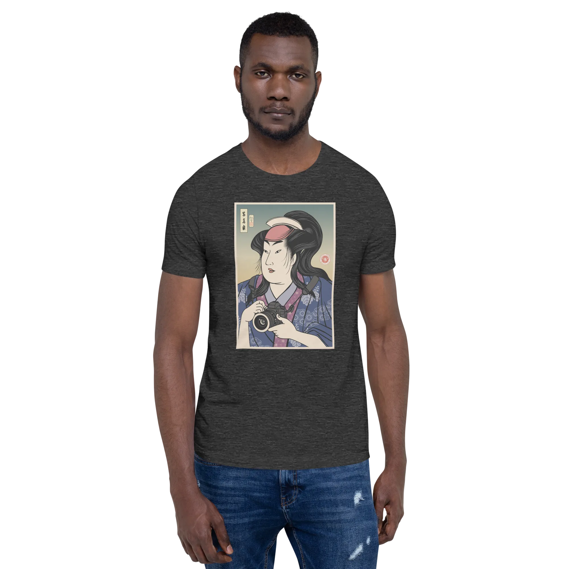 Onna Bugeisha Photographer Camera Japanese Ukiyo-e Unisex T-Shirt - Samurai Original