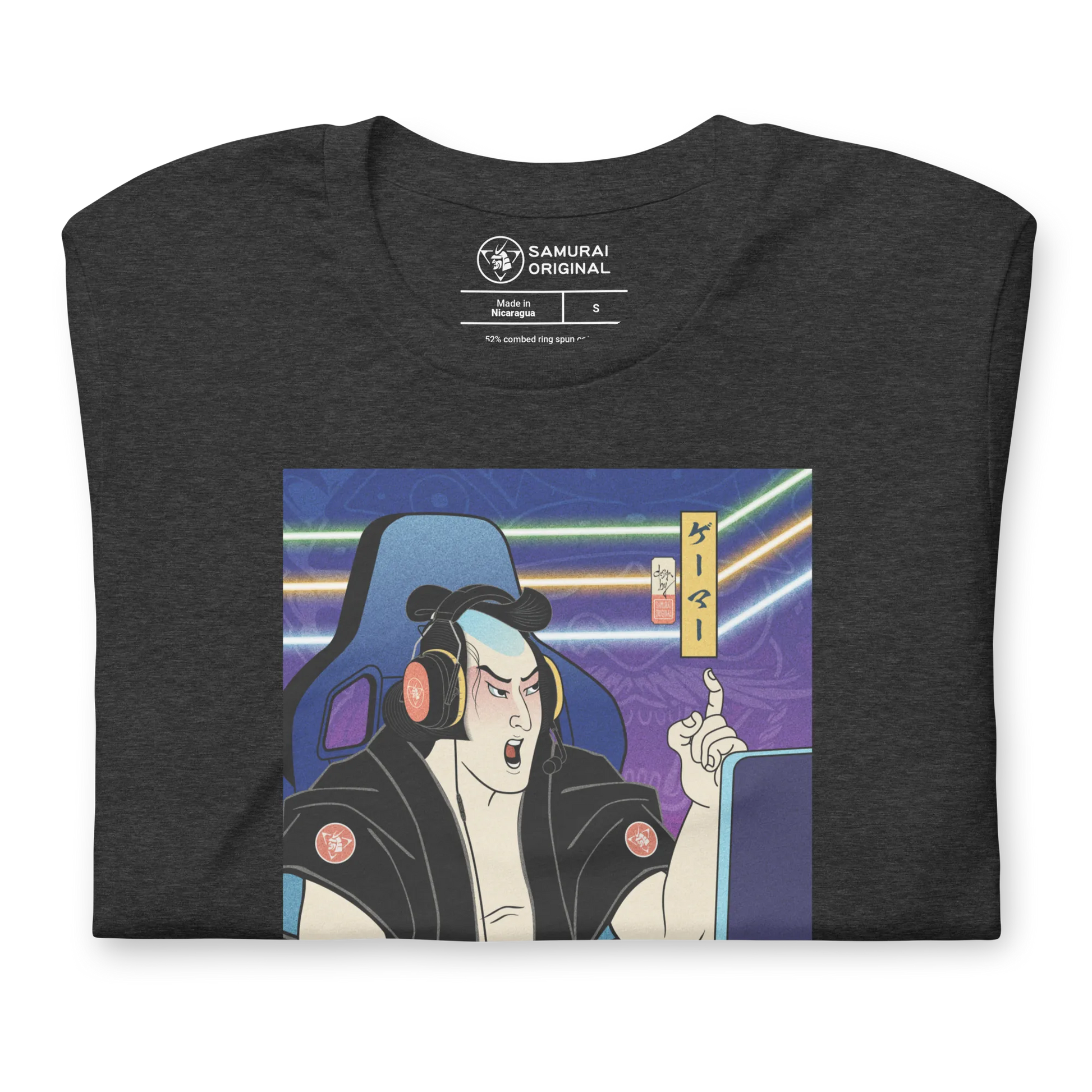 Samurai Gamer 2 Streamer Ukiyo-e Unisex T-Shirt - Samurai Original