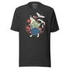 Cat Samurai Funny Japanese Ukiyo-e Unisex T-shirt 4 - Dark Grey Heather / S