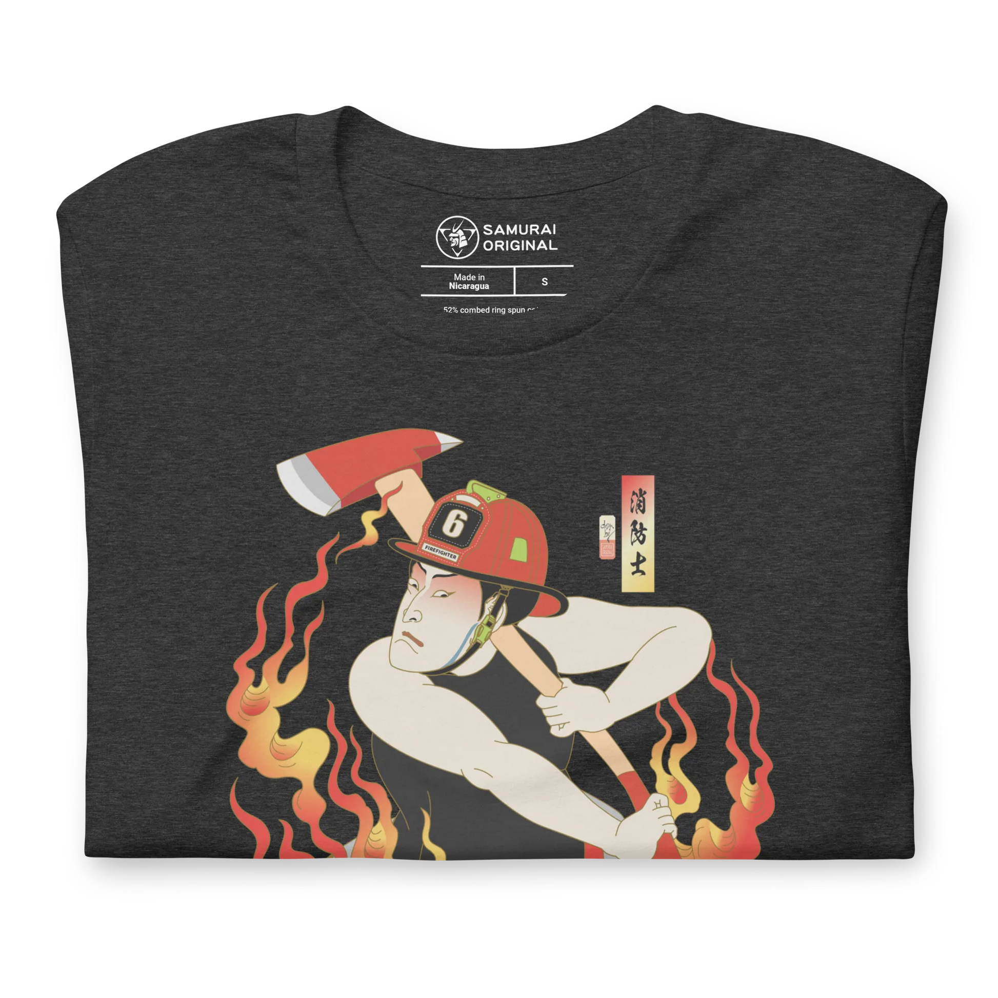 Samurai Firefighter Fireman Ukiyo-e Unisex T-shirt - Samurai Original