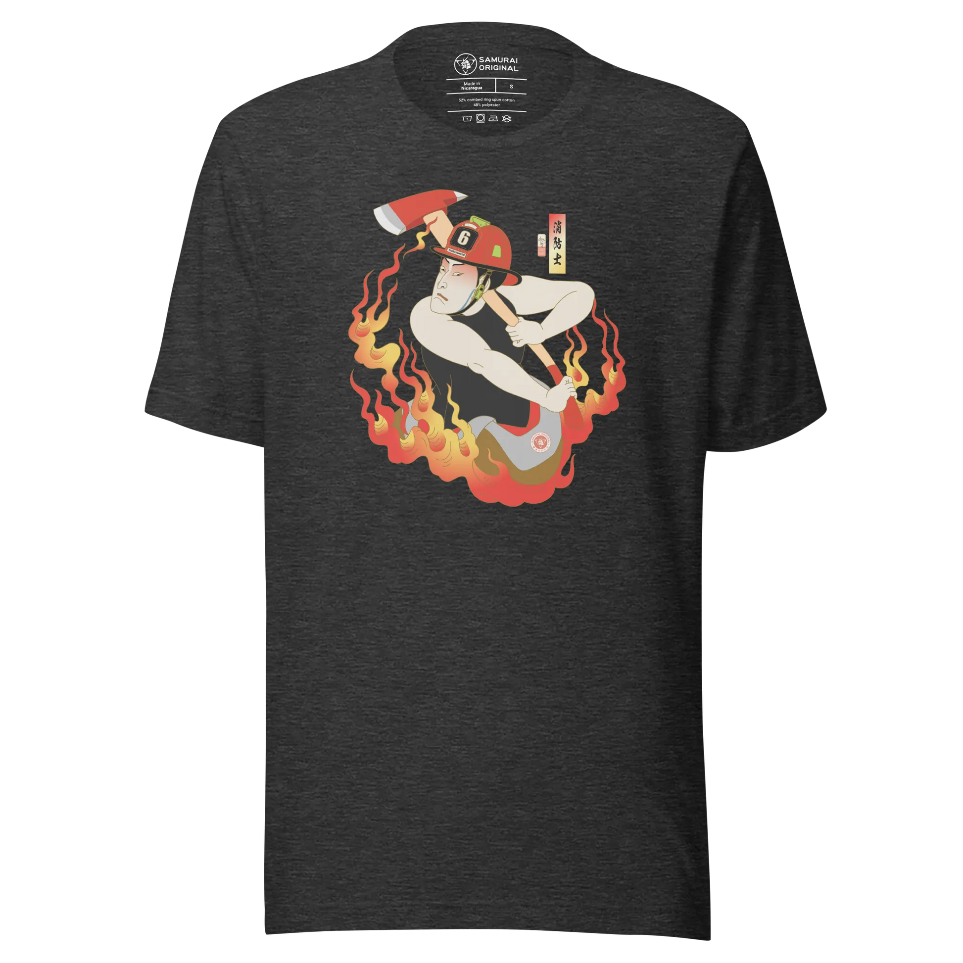 Samurai Firefighter Fireman Ukiyo-e Unisex T-shirt - Samurai Original