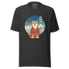 Dog Shiba Inu Funny Japanese Ukiyo-e Unisex T-Shirt - Dark Grey Heather / S