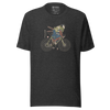 Samurai Bicycle Race Sport Ukiyo-e Unisex T-Shirt - Dark Grey Heather / S