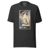 Geisha DJ Turntable Music Japanese Ukiyo-e Unisex T-Shirt - Dark Grey Heather / S