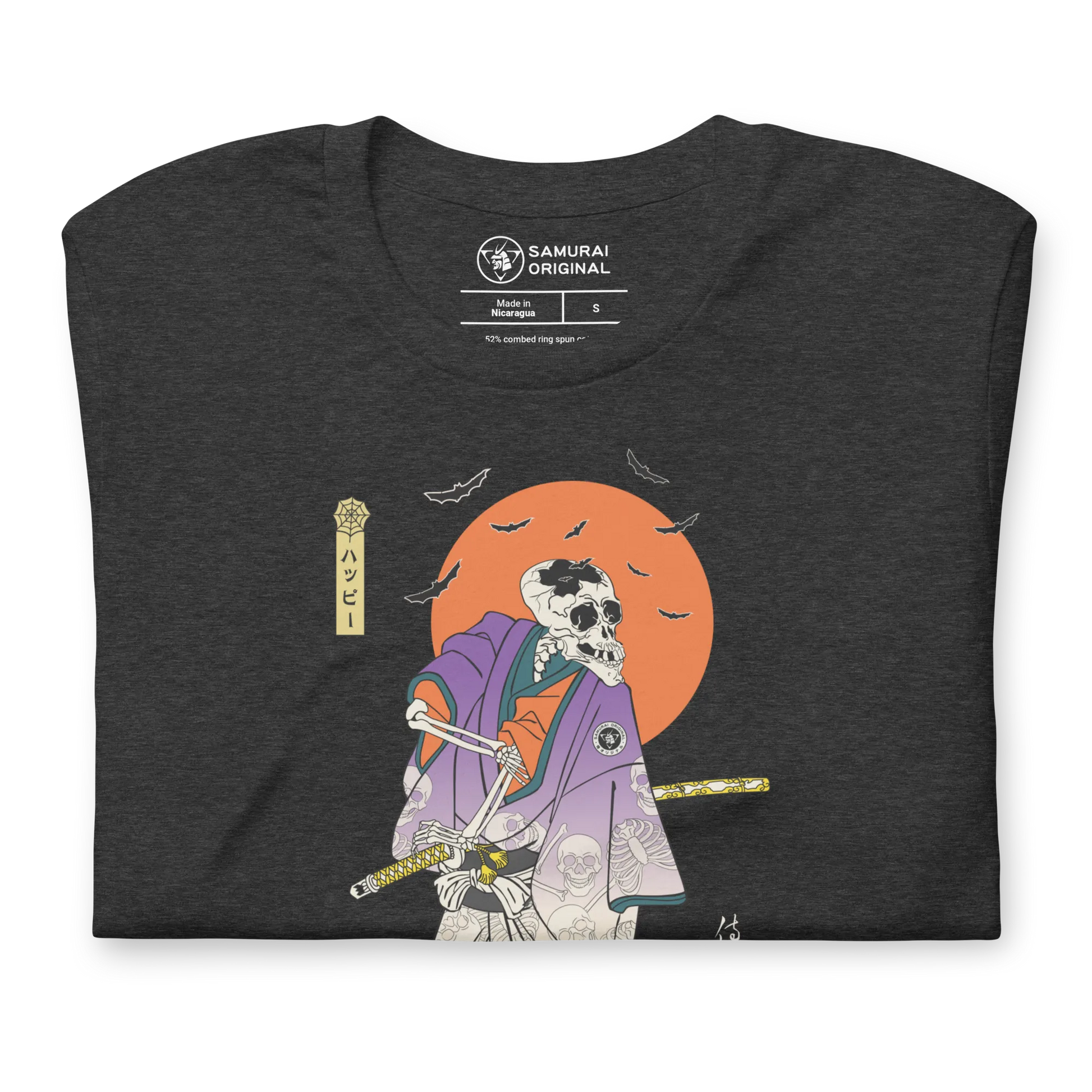 Halloween Samurai Skeleton Japanese Ukiyo-e Unisex T-shirt -