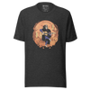 Halloween Skeleton Play Guitar Japanese Ukiyo-e Unisex T-shirt - Dark Grey Heather / S