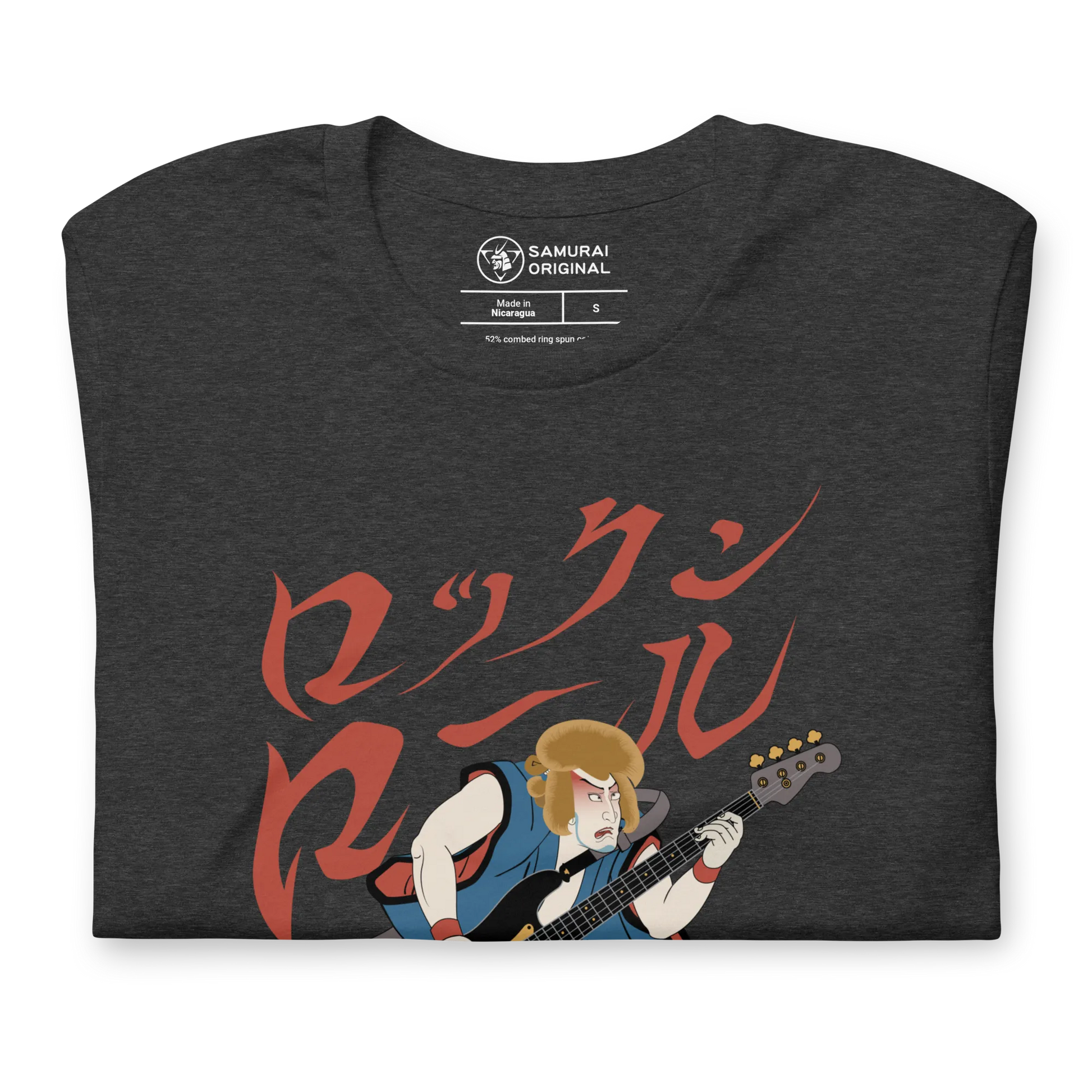 Bassist Samurai Japanese Ukiyo-e Unisex T-shirt 11 -