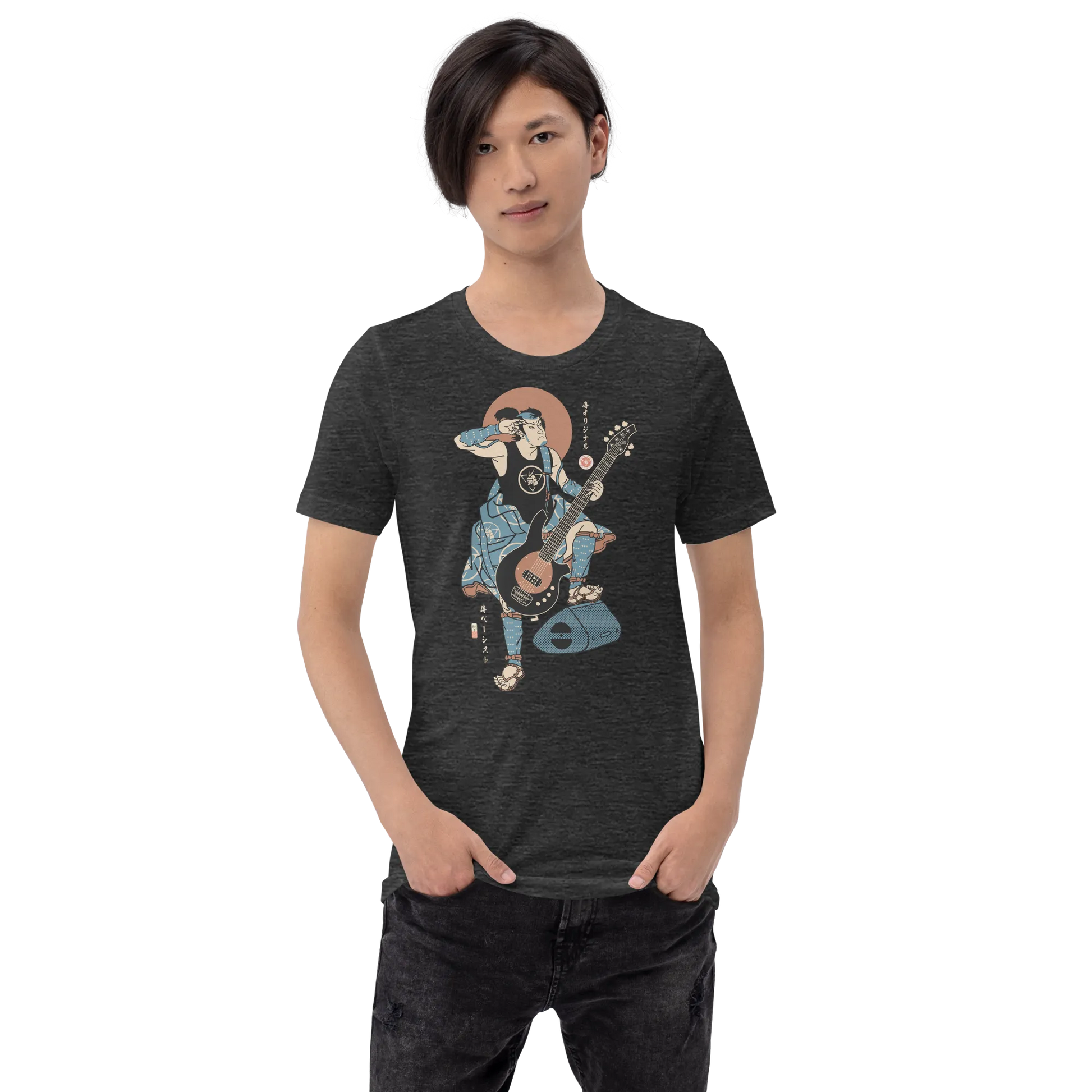 Samurai Bassist Player 6 Music Ukiyo-e Unisex T-Shirt - Samurai Original