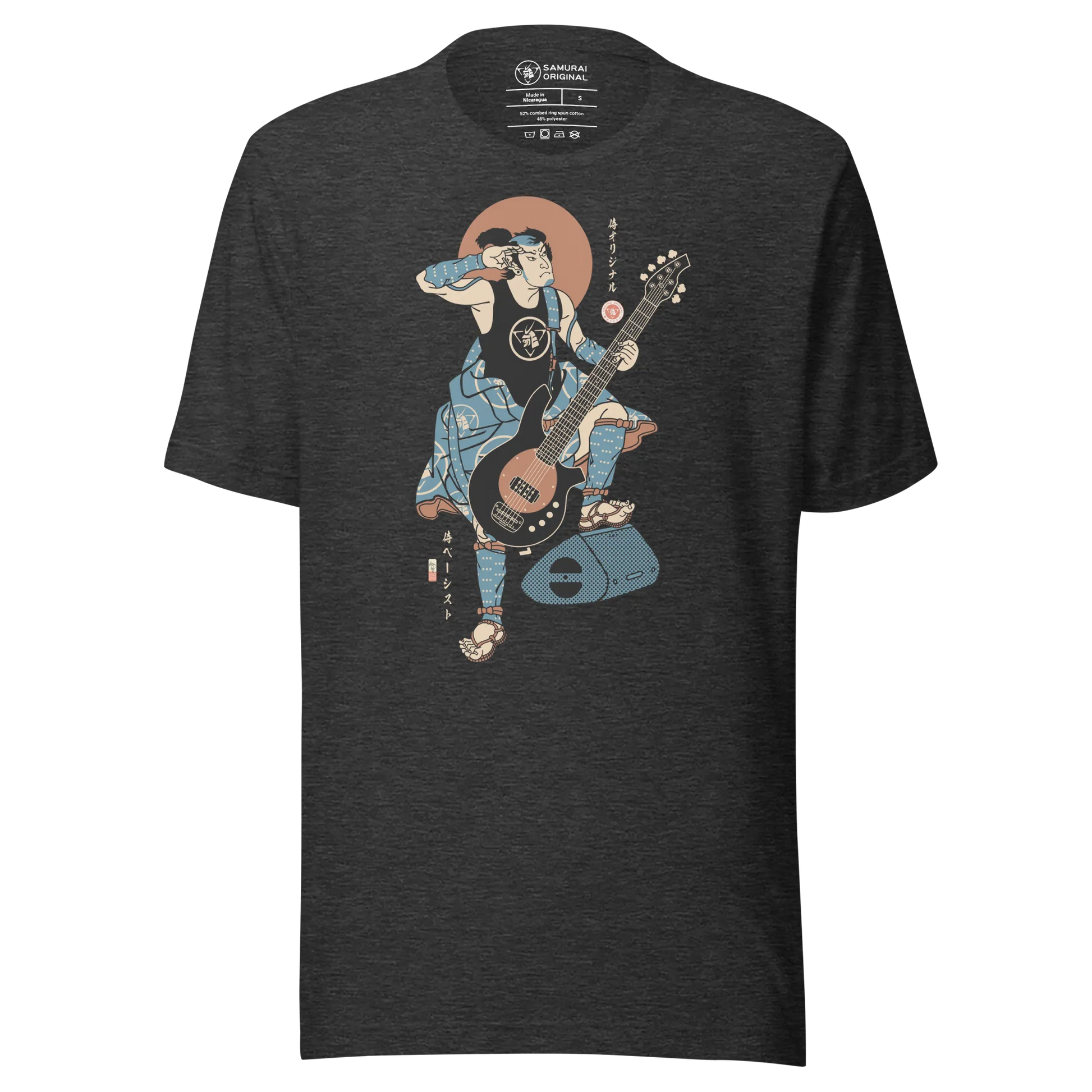 Samurai Bassist Player 6 Music Ukiyo-e Unisex T-Shirt - Samurai Original