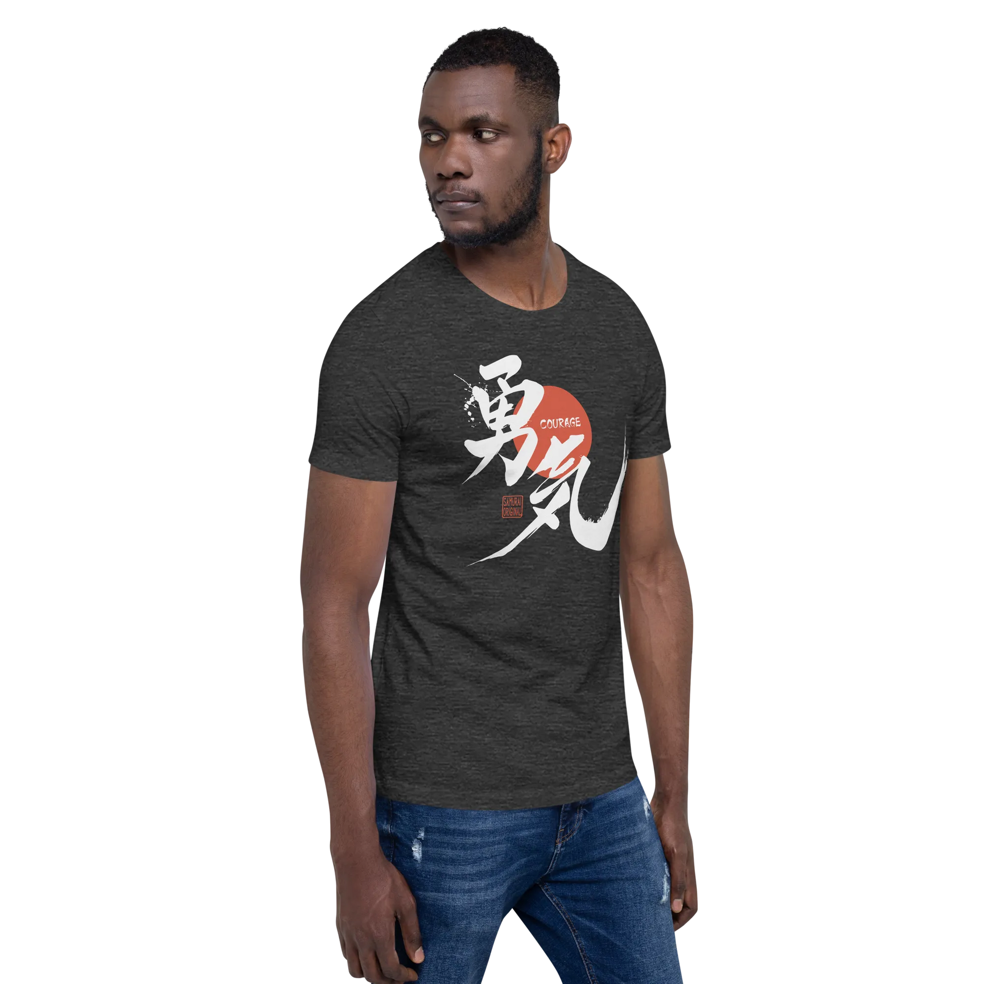 Courage Japanese Kanji Calligraphy Unisex T-shirt -