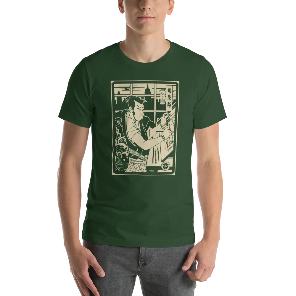 Samurai Architect Design Ukiyo-e Unisex T-Shirt - Samurai Original