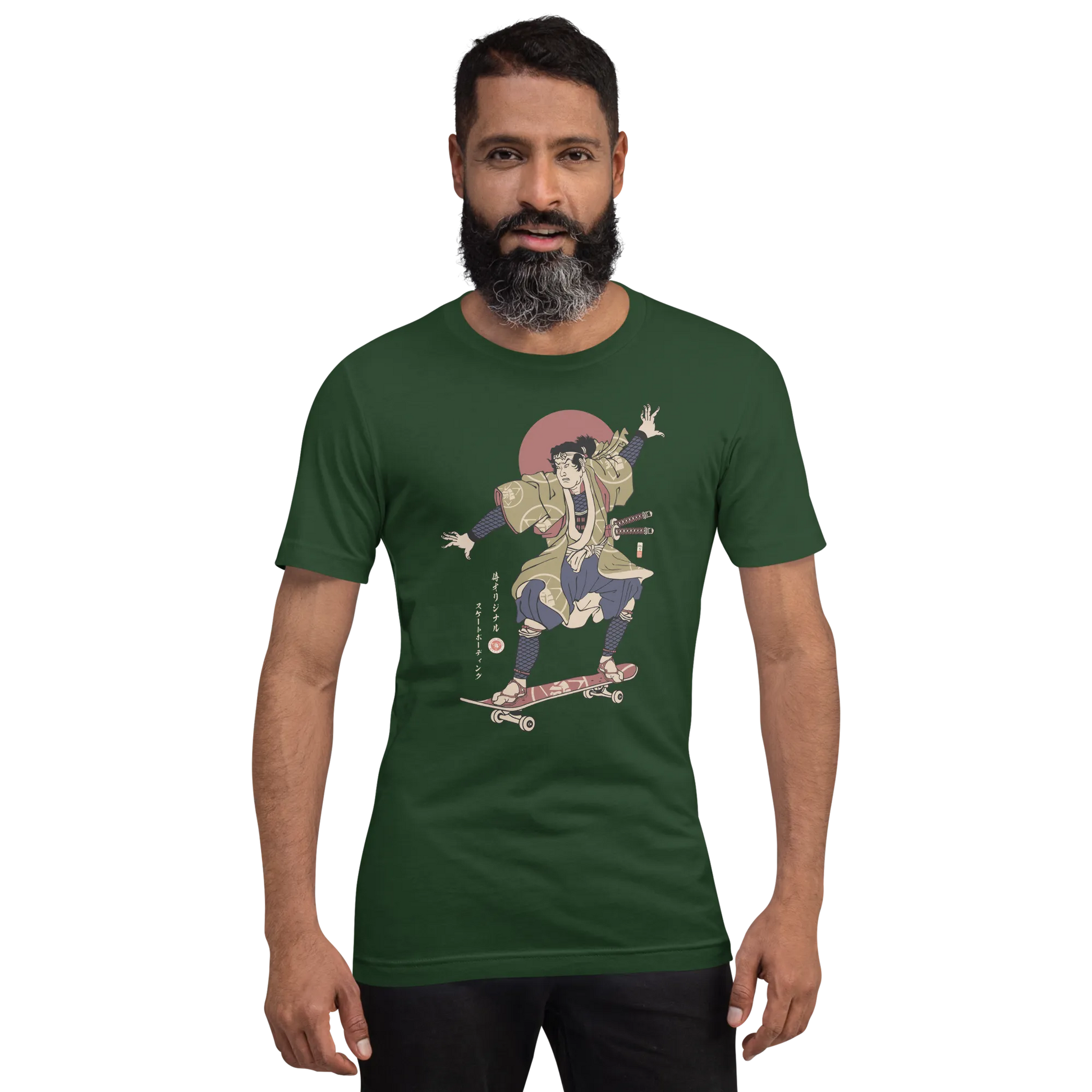 Samurai Skateboard Ukiyo-e Unisex T-Shirt -