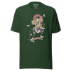 Samurai Skateboard Ukiyo-e Unisex T-Shirt - Forest / S