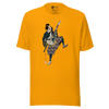 Samurai Guitar Player Music Ukiyo-e Unisex T-Shirt - Gold / S