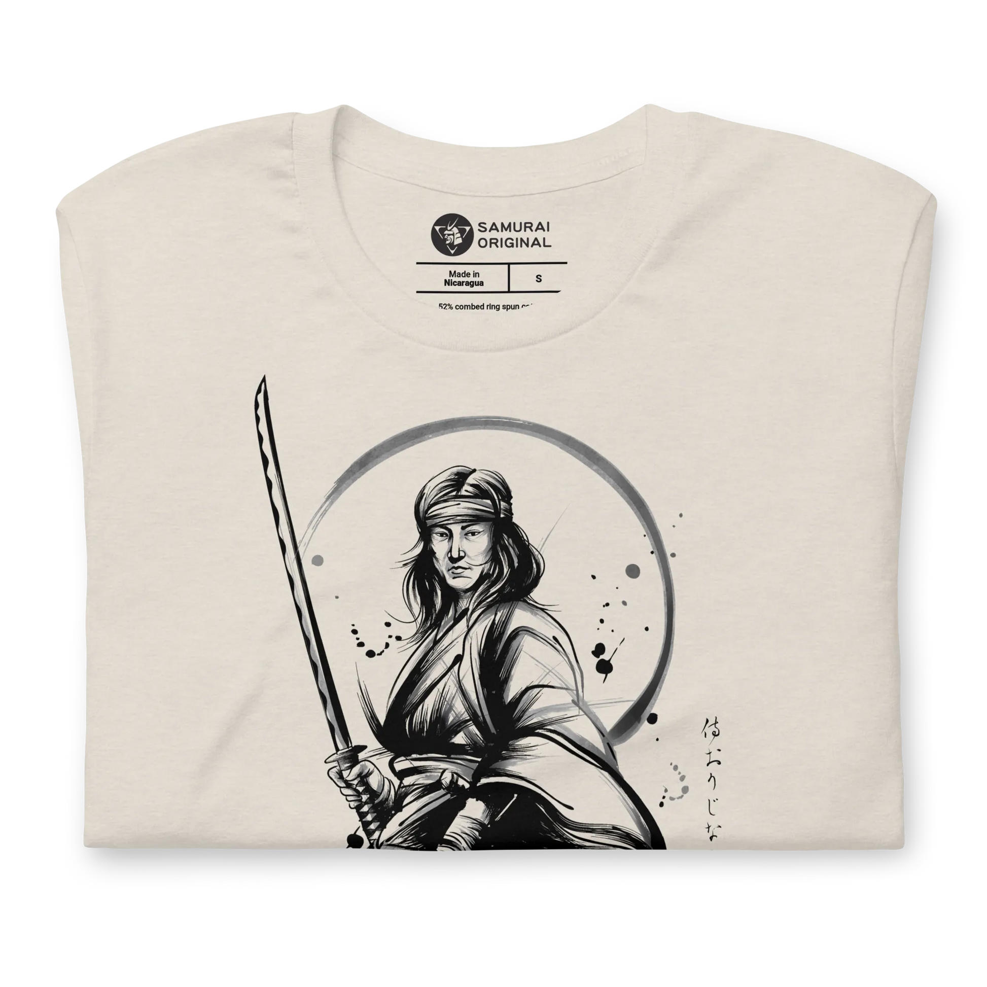 Female Samurai Sumi-e Japanese Ink Unisex T-shirt -