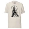 Female Samurai Sumi-e Japanese Ink Unisex T-shirt - Heather Dust / S