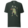 Halloween Samurai Skeleton Juggling Japanese Ukiyo-e Unisex T-shirt - Heather Forest / S