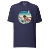 Dachshund Dog Funny Japanese Ukiyo-e Unisex T-shirt - Heather Midnight Navy / S