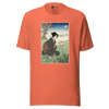 Geisha Gardening Japanese Ukiyo-e Unisex T-shirt - Heather Orange / S