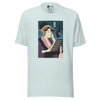 Geisha Voice Actor Japanese Ukiyo-e Unisex T-shirt - Heather Prism Ice Blue / S