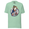 Geisha Barista Ukiyo-e Unisex t-shirt - Heather Prism Mint / S