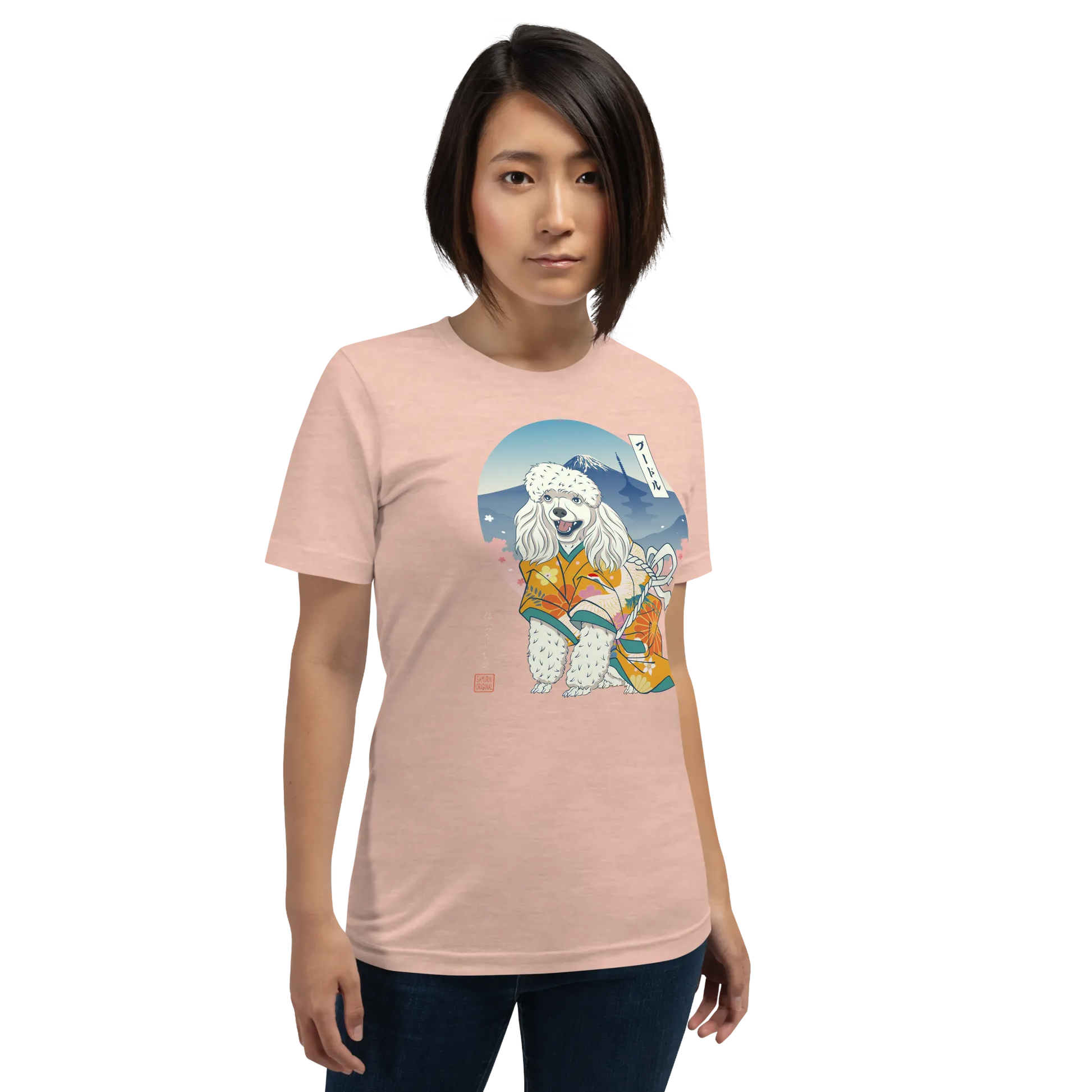 Poodle Dog Japanese Ukiyo-e Unisex T-shirt - Samurai Original