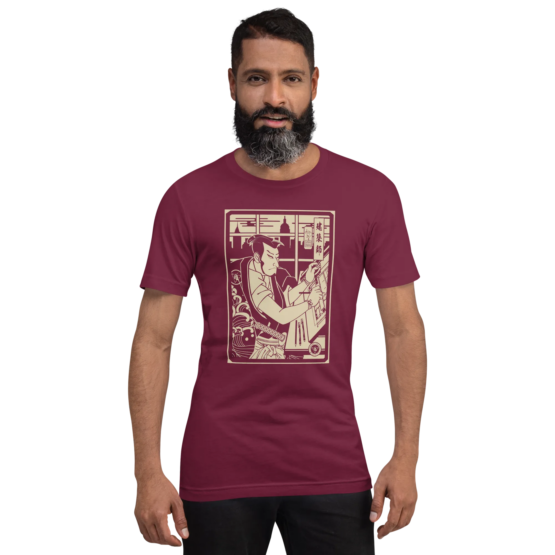 Samurai Architect Design Ukiyo-e Unisex T-Shirt - Samurai Original