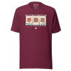 Fudoshin Japanese Kanji Calligraphy Unisex T-shirt - Maroon / S