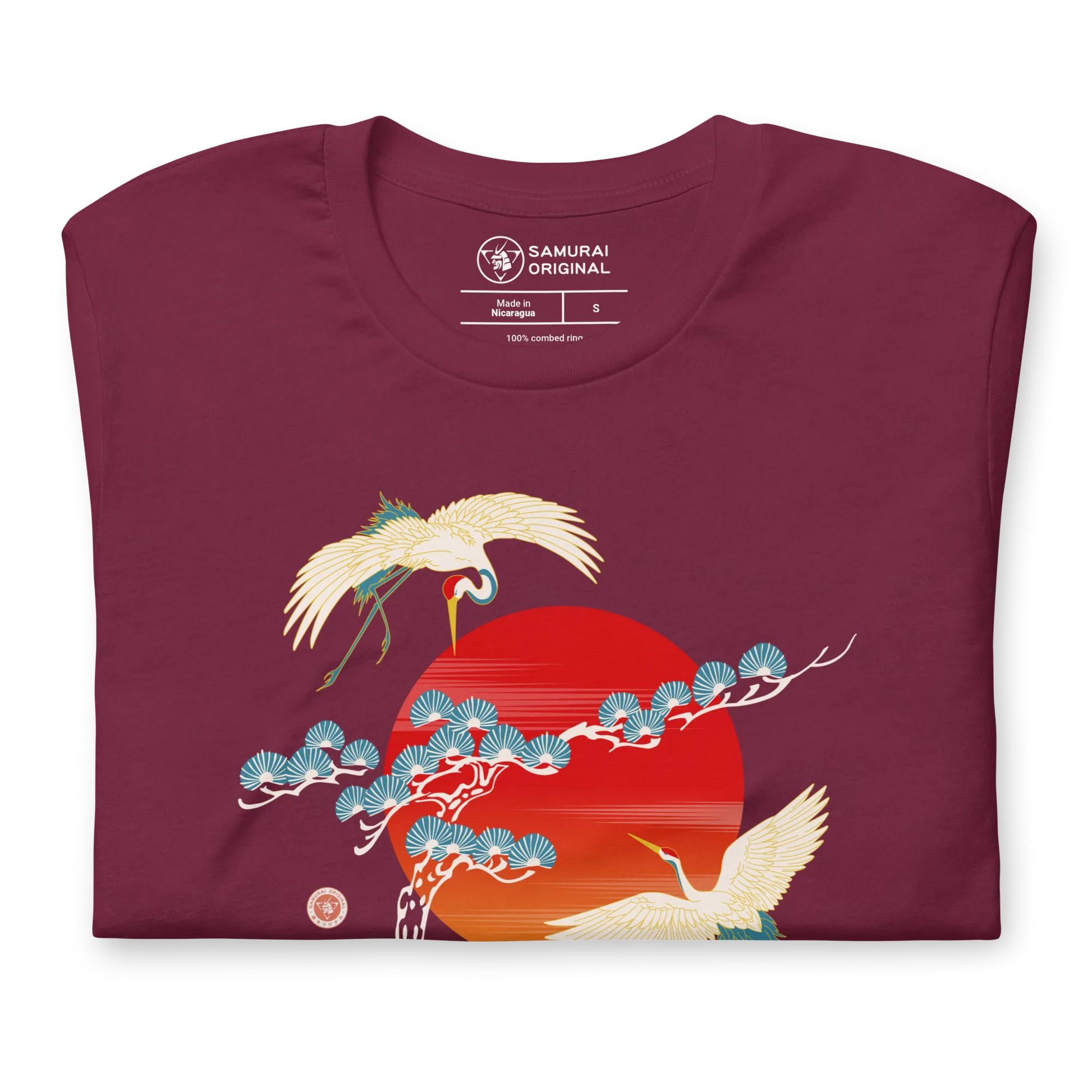 Crane Bird Japanese Ukiyo-e Unisex T-shirt -