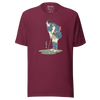 Samurai Golf Player Ukiyo-e 2 Unisex t-shirt - Maroon / S