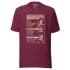 Bushido Code Seven Virtues Of Warrior Japanese Unisex T-Shirt - Maroon / S