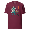 Samurai Beer and BBQ Japanese Ukiyo-e Unisex T-shirt - Maroon / S