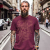 Dragon and Skull Japanese Ukiyo-e Unisex T-shirt - Maroon / S