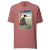 Geisha Gardening Japanese Ukiyo-e Unisex T-shirt - Mauve / S