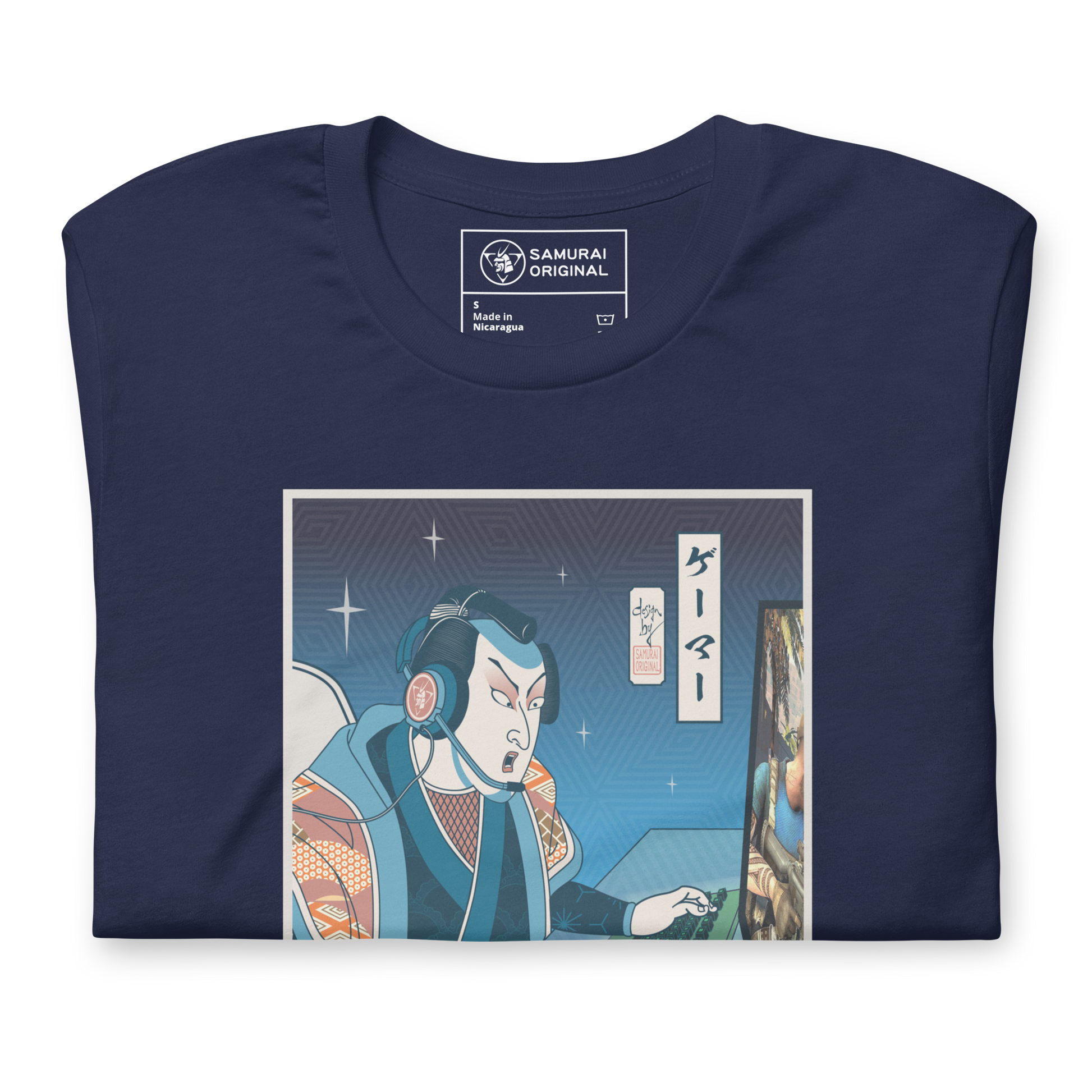 Samurai Gamer Streamer Ukiyo-e Unisex T-Shirt - Samurai Original