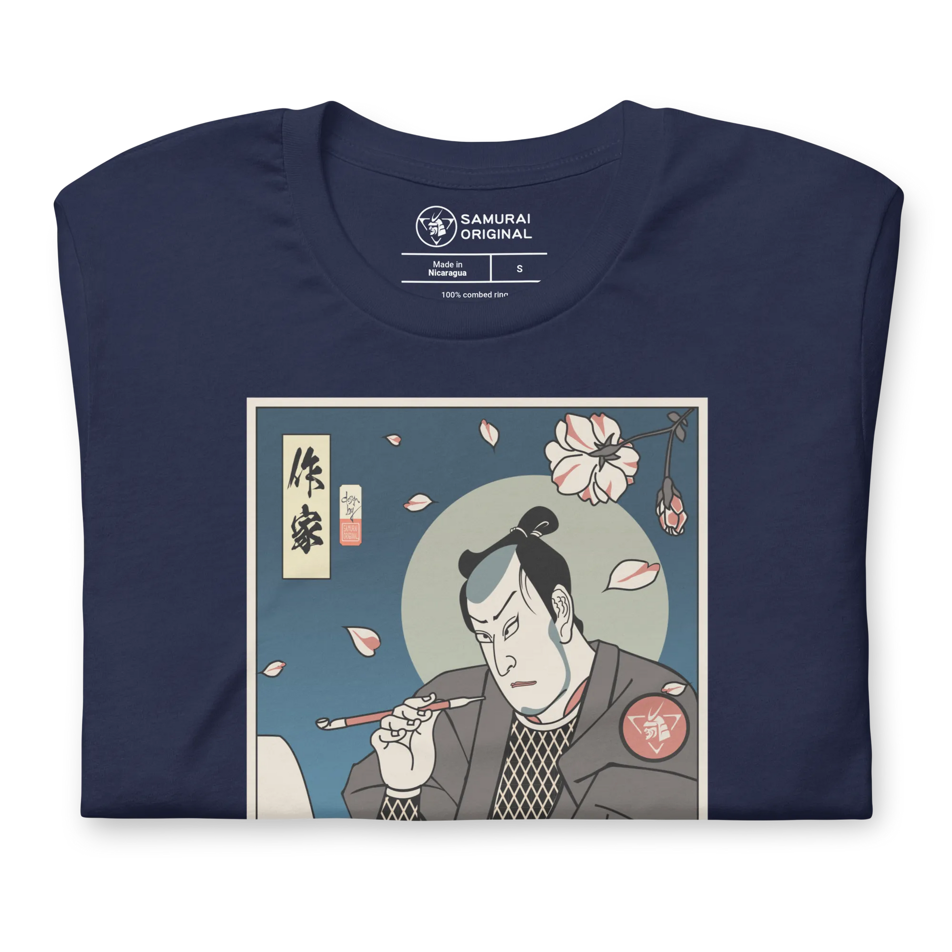 Samurai Writer Book Ukiyo-e Unisex T-Shirt - Samurai Original