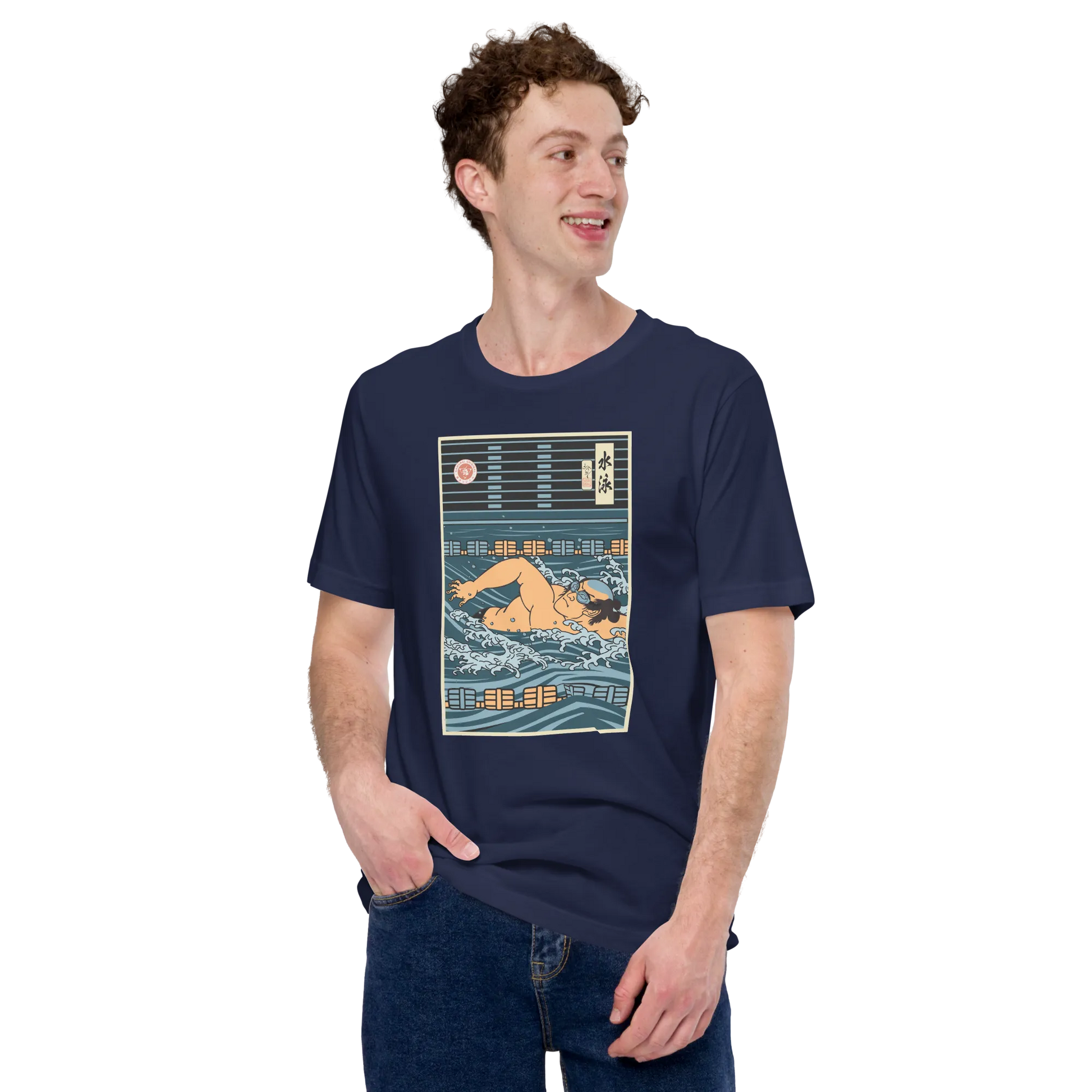 Samurai Swim Water Sport Ukiyo-e Unisex T-Shirt -