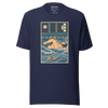 Samurai Swim Water Sport Ukiyo-e Unisex T-Shirt - Navy / S