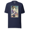 Geisha Drummer Percussion Music Japanese Ukiyo-e Unisex T-Shirt - Navy / S