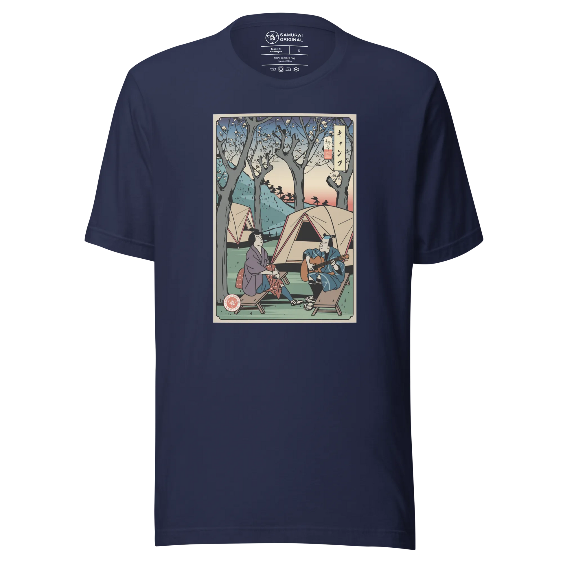 Samurai Camping Weekend Ukiyo-e Unisex T-Shirt - Samurai Original