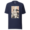 Geisha Chef Cook Dish Japanese Ukiyo-e Unisex T-Shirt - Navy / S