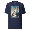 Geisha and Yorkshire Dog Japanese Ukiyo-e Unisex t-shirt - Navy / S