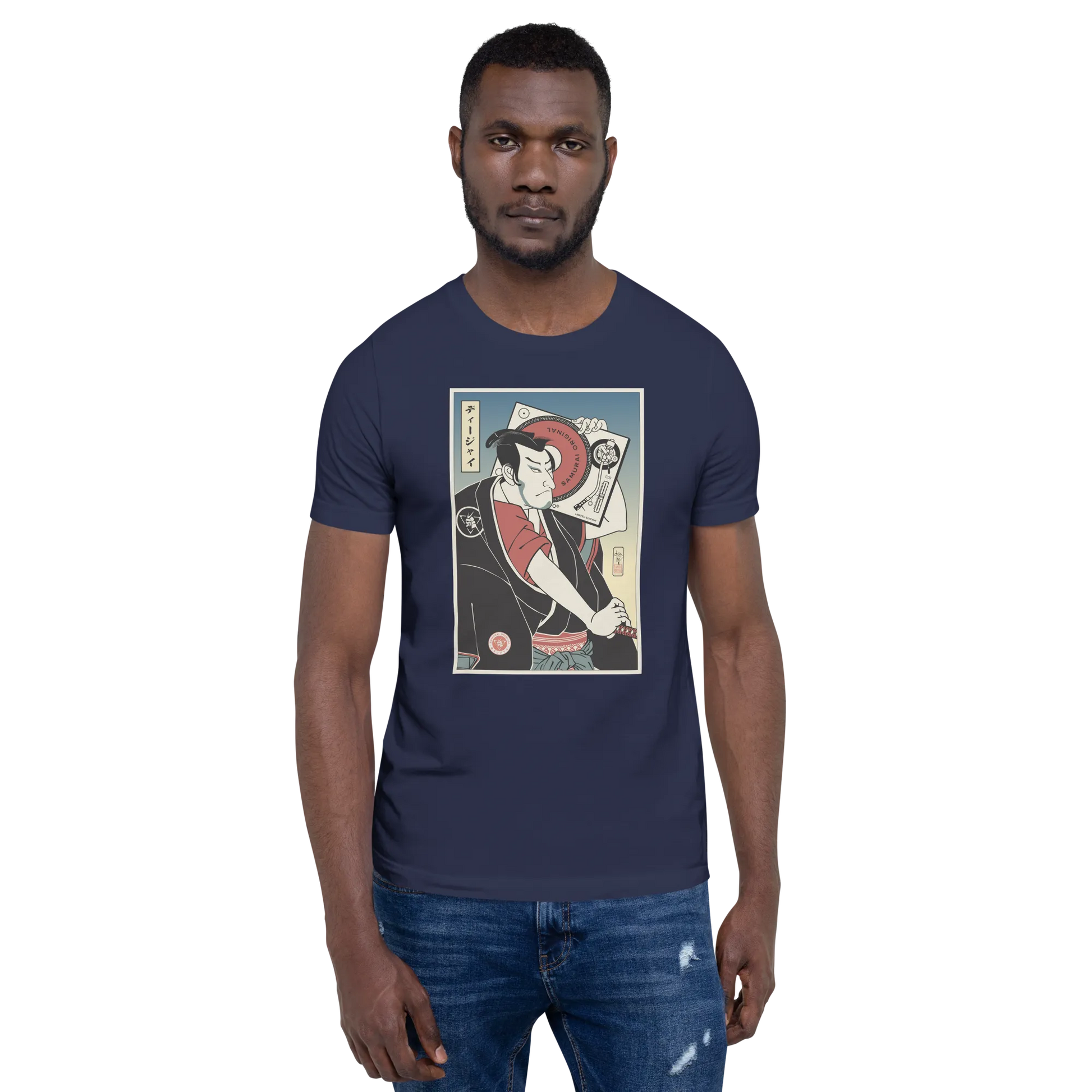 Samurai DJ 4 Music Ukiyo-e Unisex T-Shirt - Samurai Original