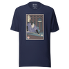 Samurai Billiards Pool Player Ukiyo-e Unisex T-Shirt - Navy / S