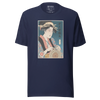 Geisha Crochet Mom Japanese Ukiyo-e Unisex T-Shirt - Navy / S