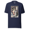 Geisha Design Japanese Ukiyo-e Unisex T-Shirt - Navy / S