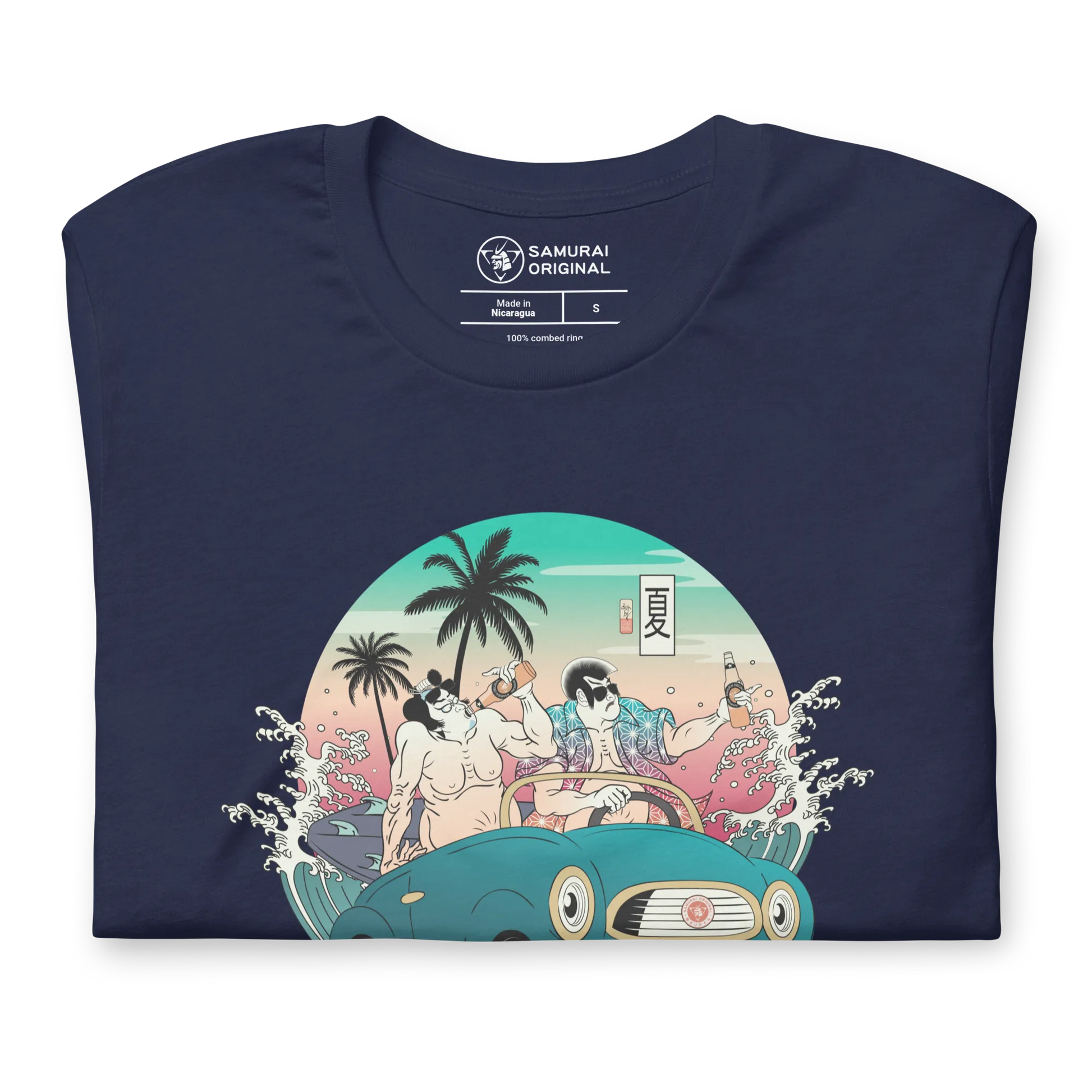 Samurai and Summer Party Ukiyo-e Unisex T-shirt - Samurai Original